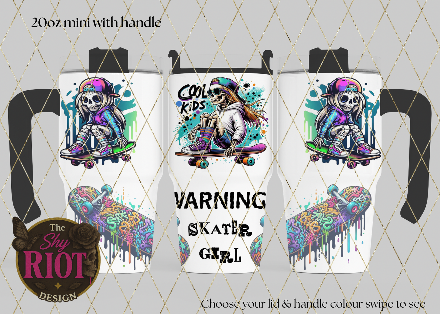 20oz mini with handle - Skater Girl Edition