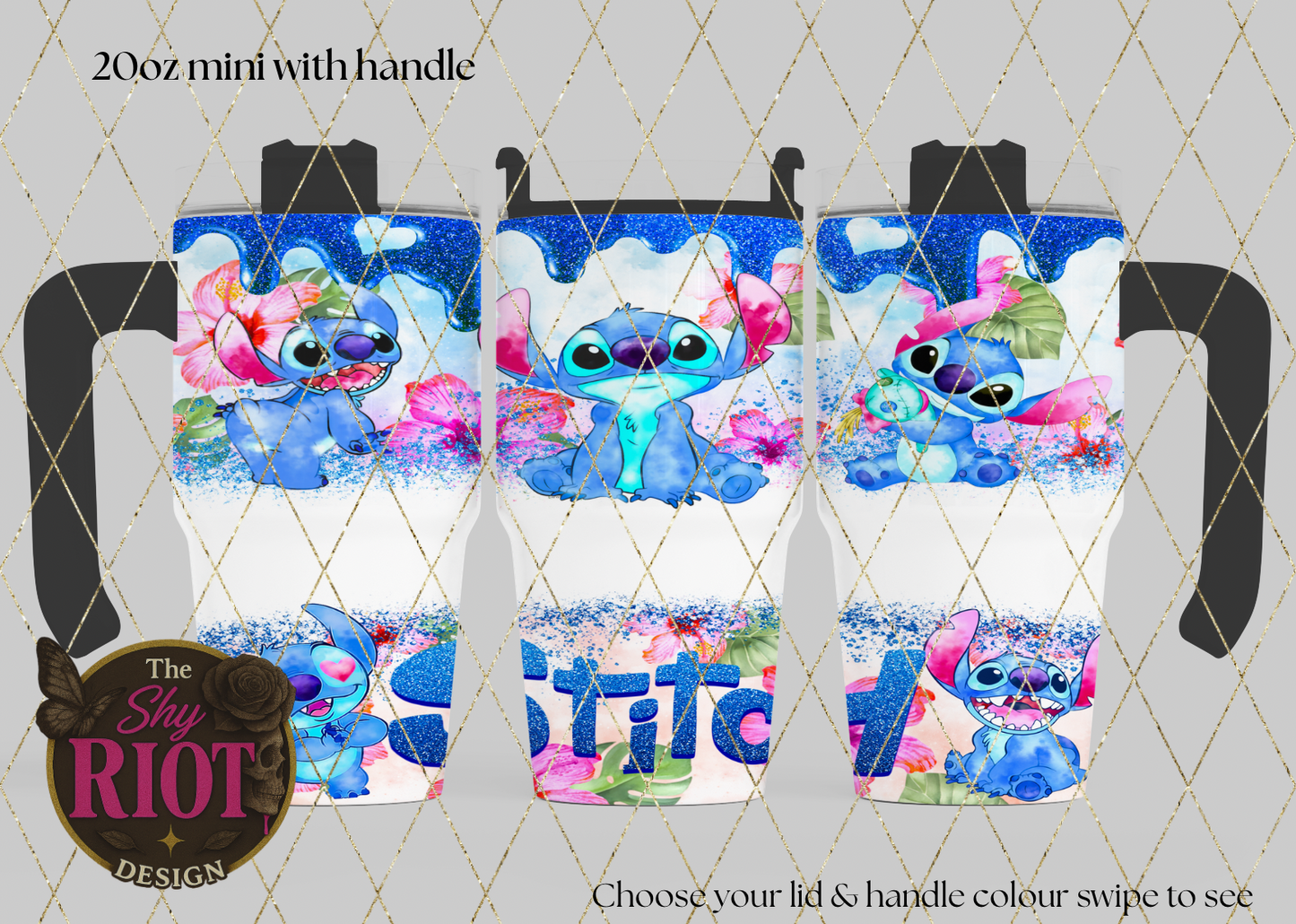 20oz mini with handle - Island Vibes with Stitch