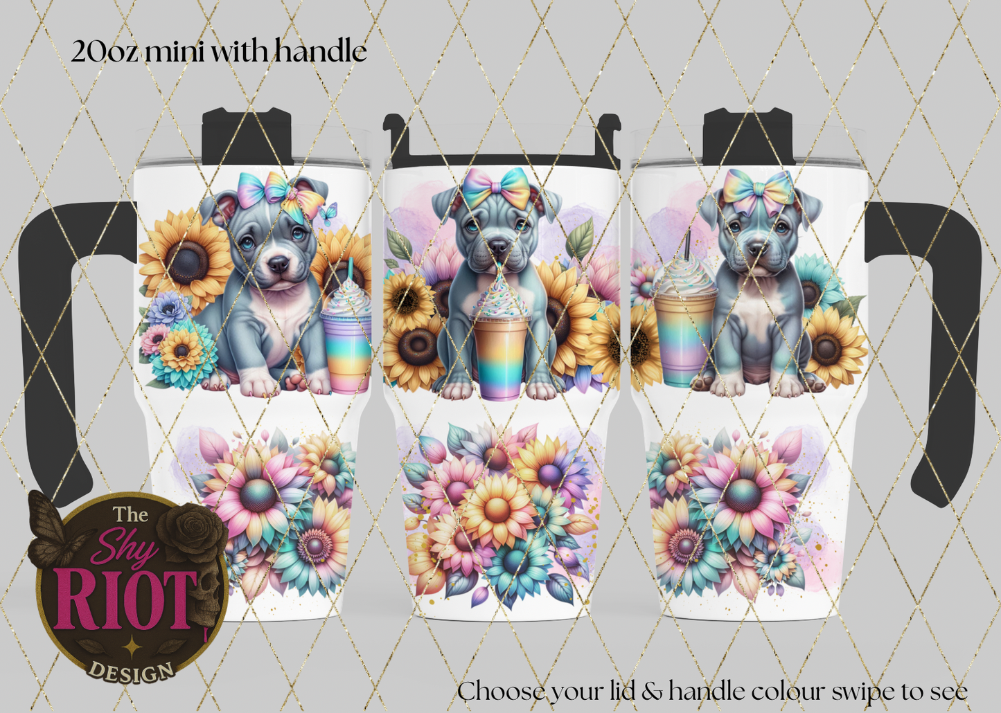 20oz mini with handle - Baby Staffy Love