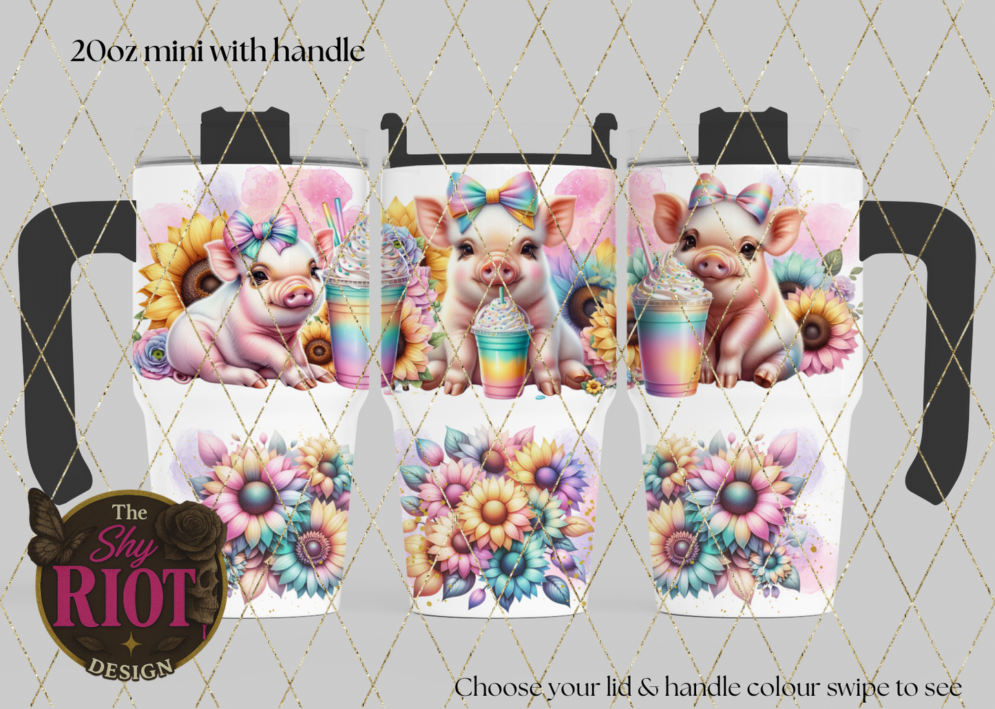 20oz mini with handle - Baby Piggy