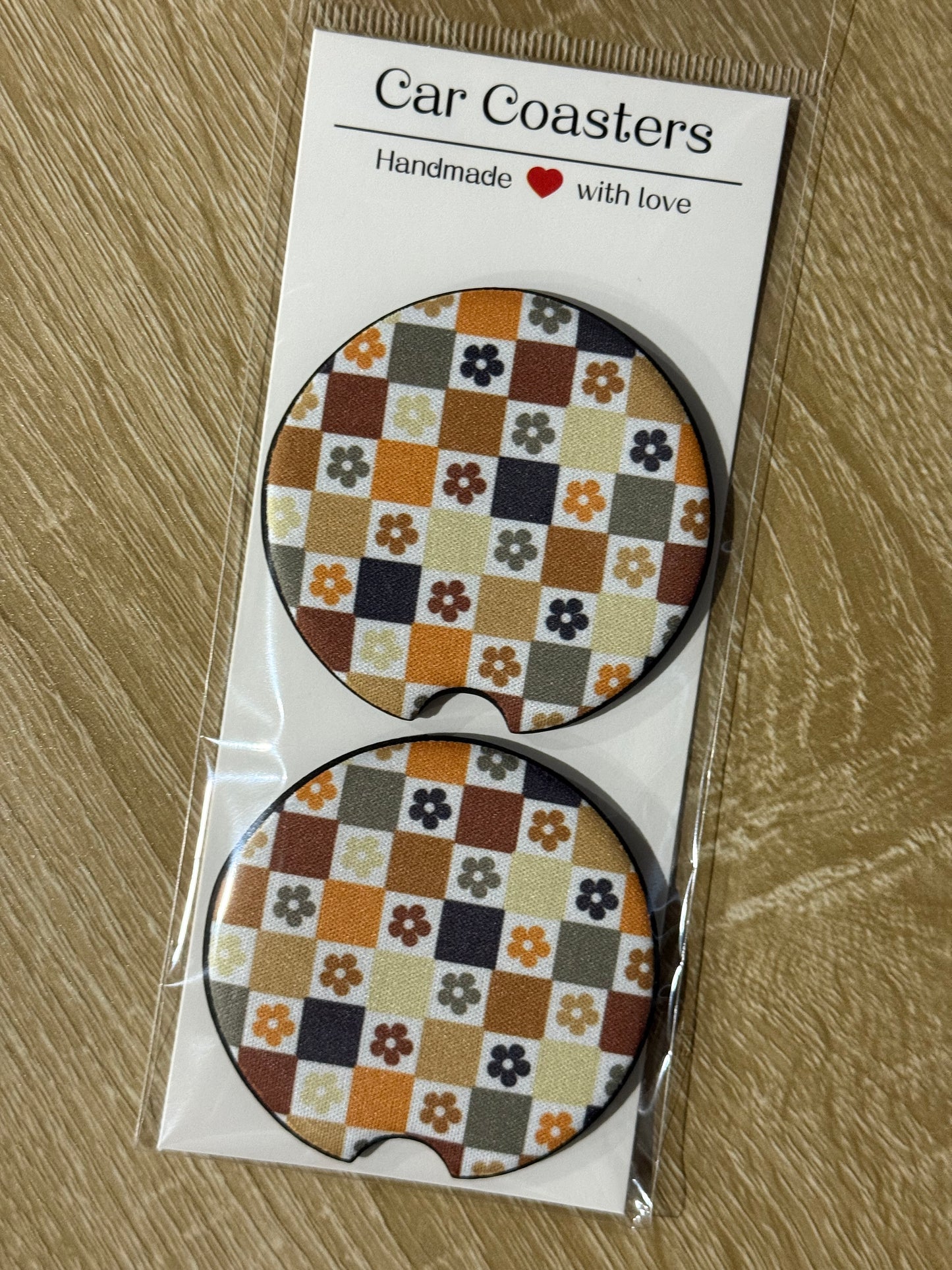 Boho Daisy - Car Coasters
