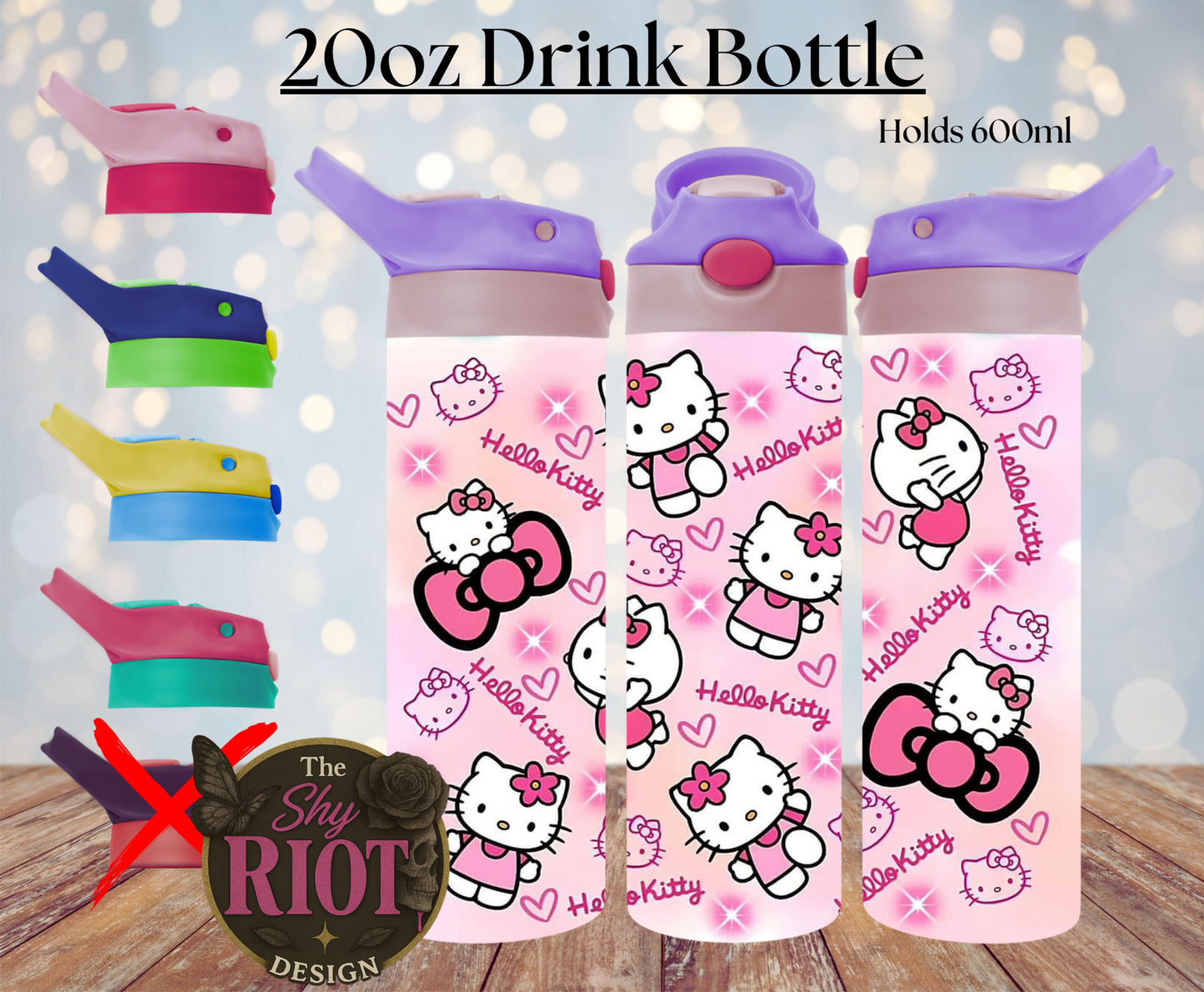 20oz Drink Bottle - Hello Kitty