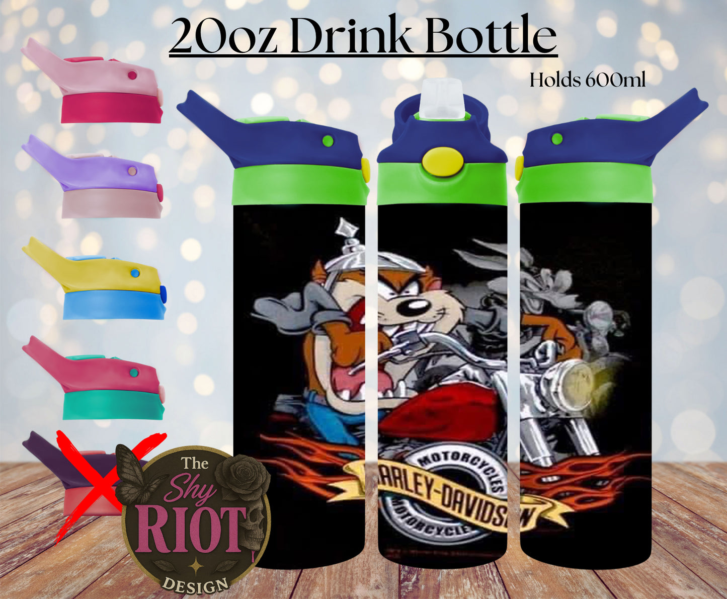 20oz Drink Bottle - Taz On The Throttle