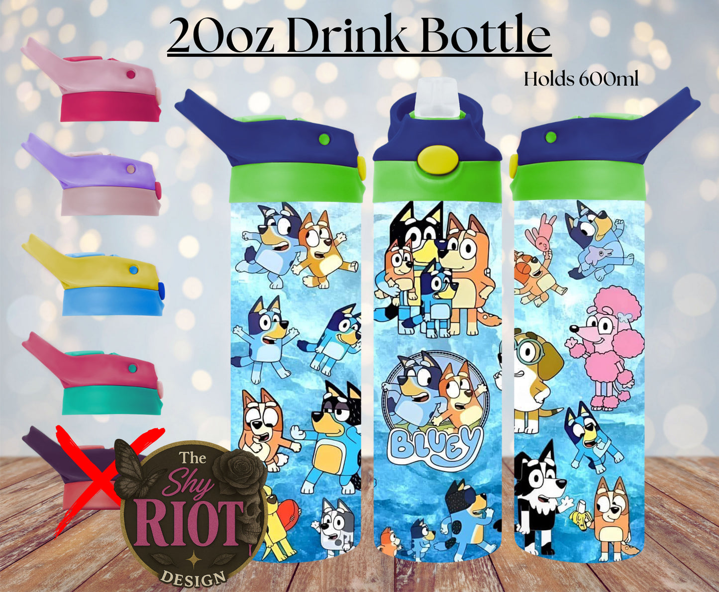 20oz Drink Bottle - Bluey Blue