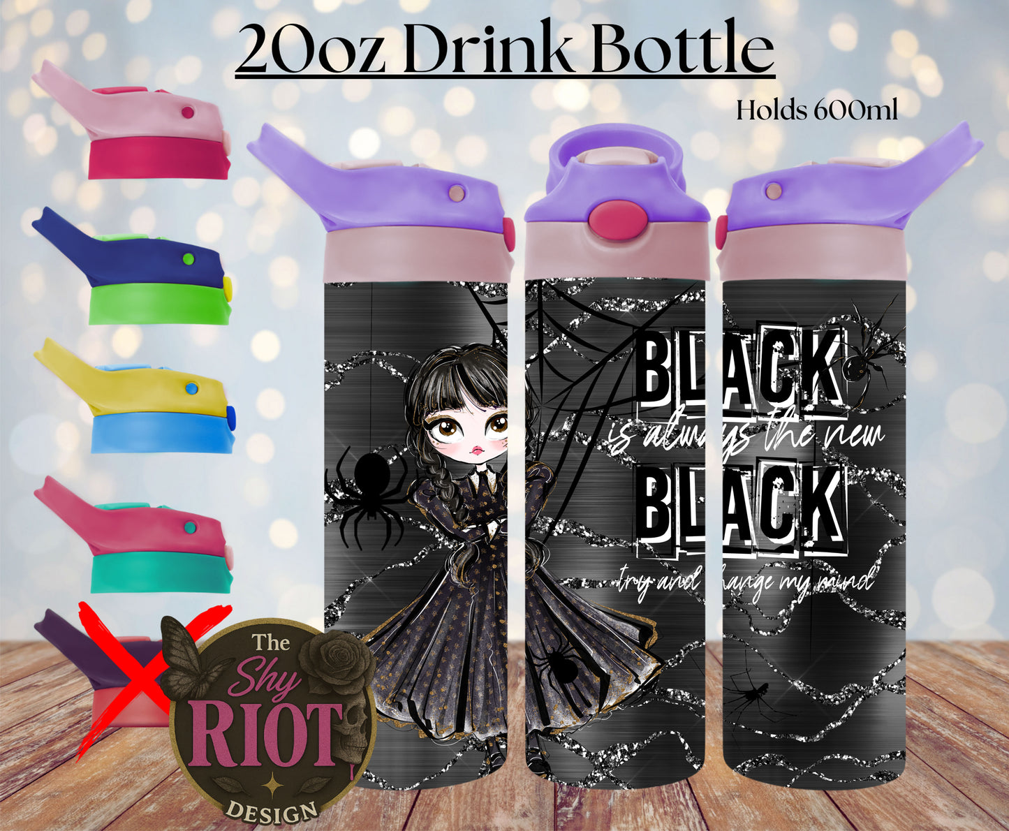20oz Drink Bottle - Little Goth Girl