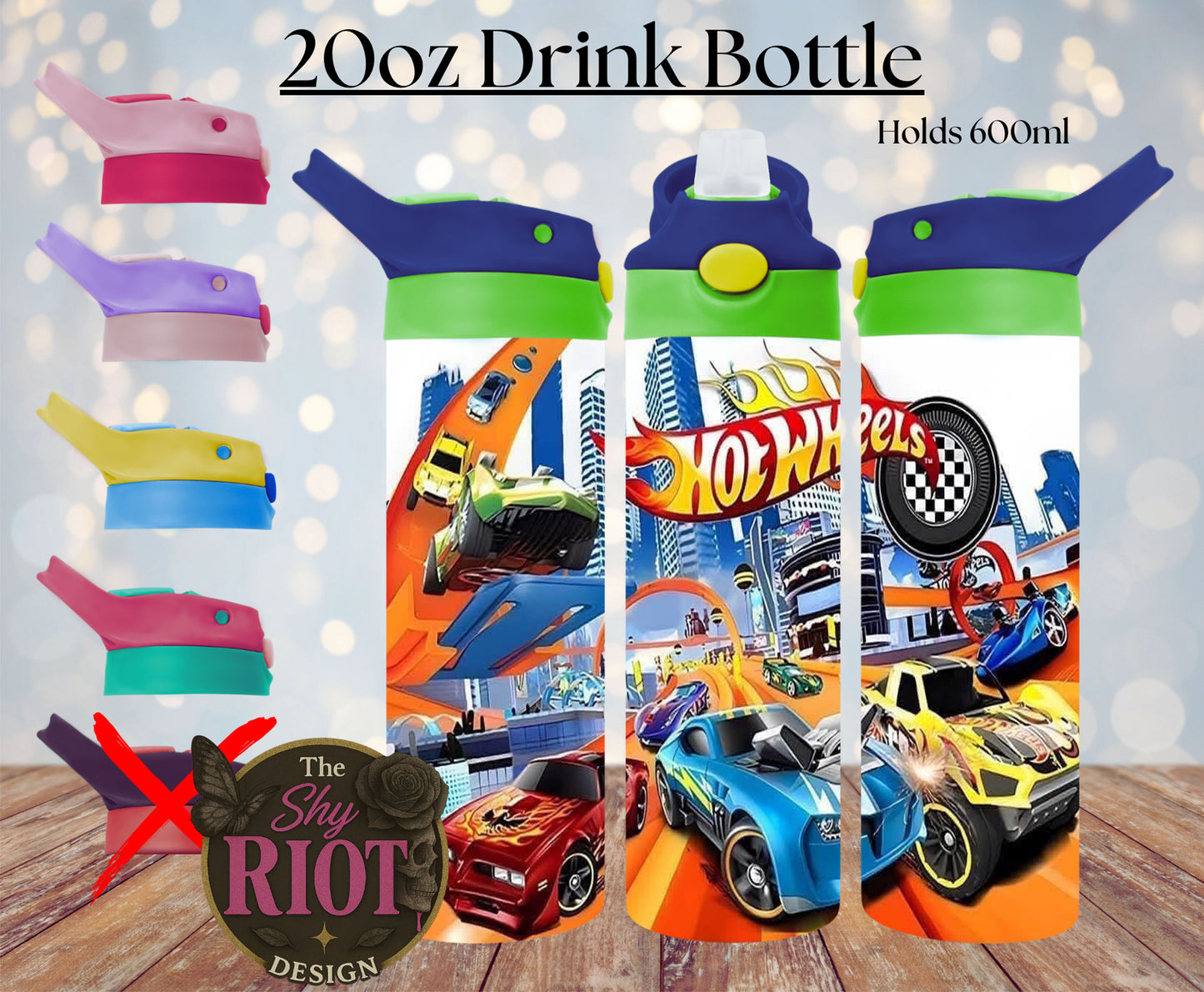 20oz Drink Bottle - Hot Wheels