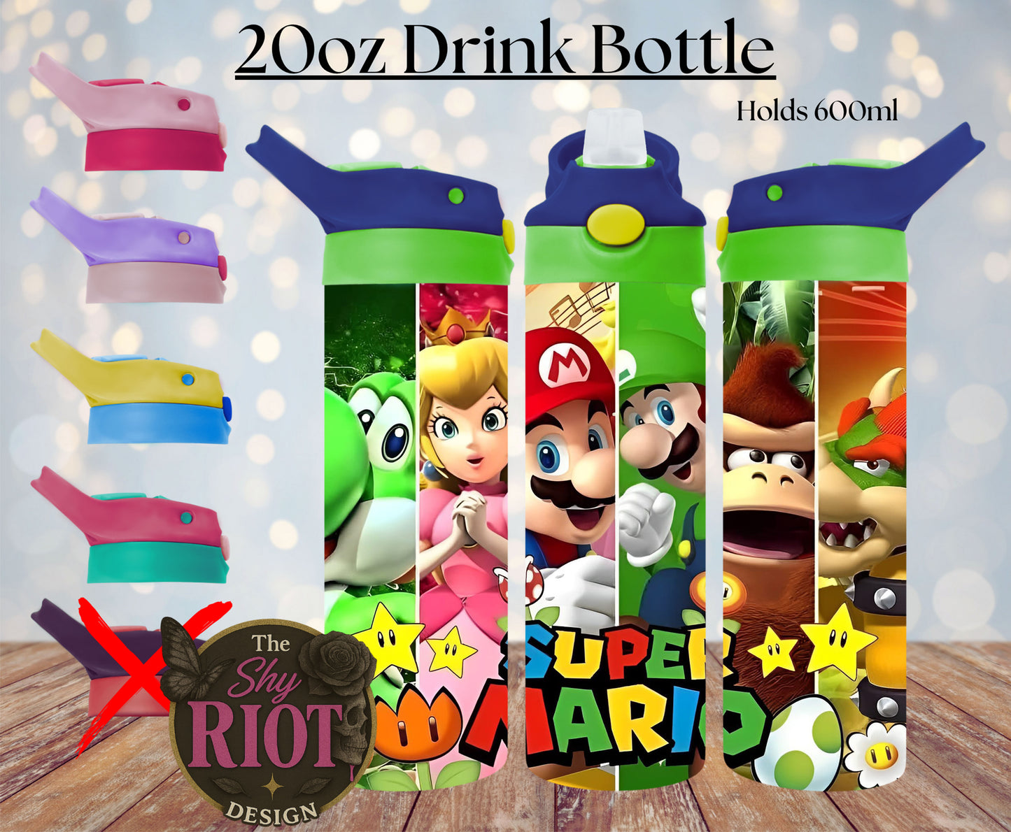 20oz Drink Bottle - Super Mario
