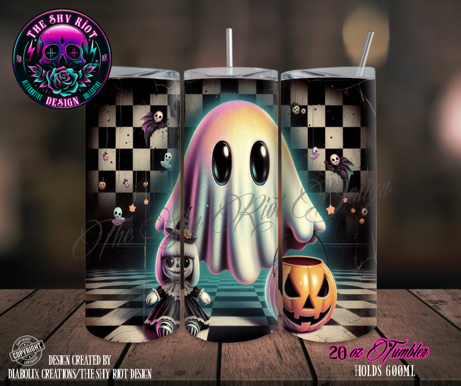 20oz Tumbler - Retro Ghoul