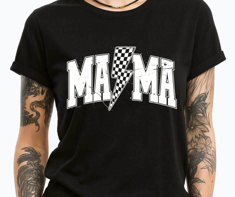 Distressed Mama (on black)
