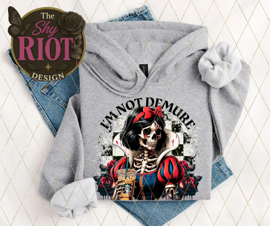 “I’m Not Demure” - Hoodie (Grey)