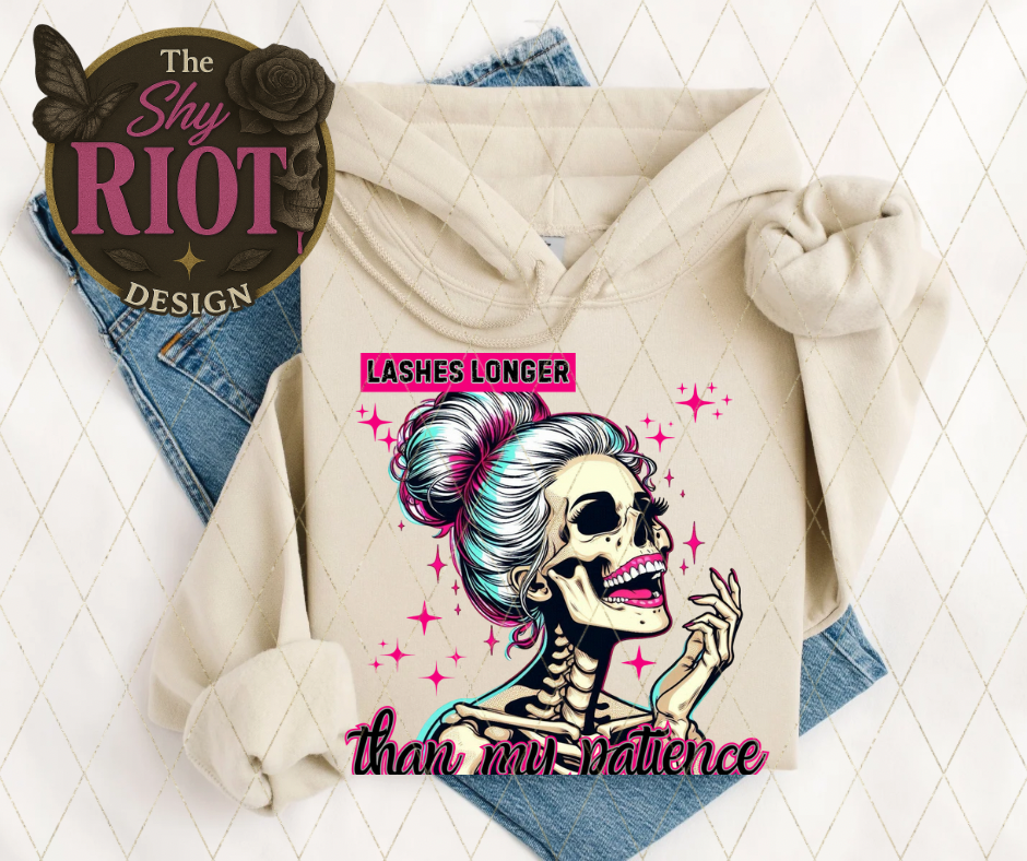 Lashes Longer Than My Patience - Hoodie (Beige)