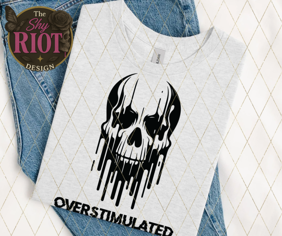 Overstimulated Skull - on grey