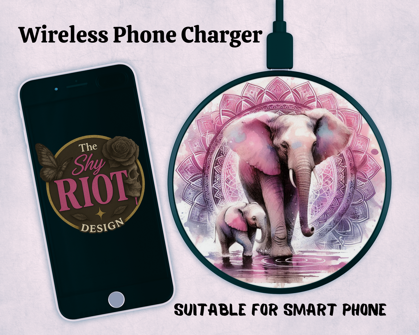 Wireless charger - Elephant Love