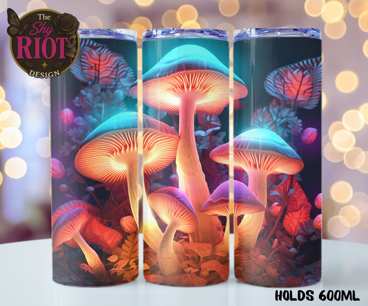 20oz Tumbler - Neon Shroom Glow