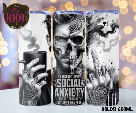 20oz Tumbler - Social Anxiety