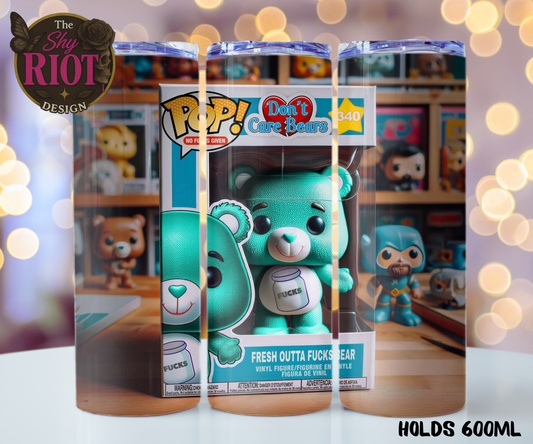 20oz Tumbler - Don’t Care Bear : Fresh Outta F*cks