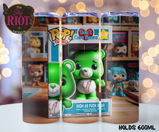 20oz Tumbler - Don’t Care Bear : High As F*ck