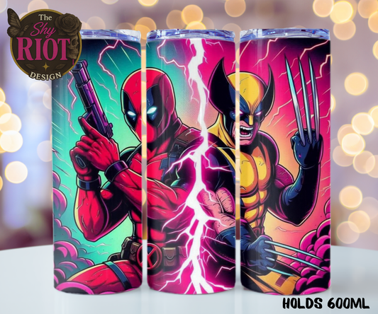 20oz Tumbler - Deadpool V Wolverine