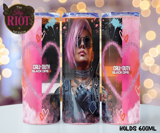20oz Tumbler - Black Ops Babe
