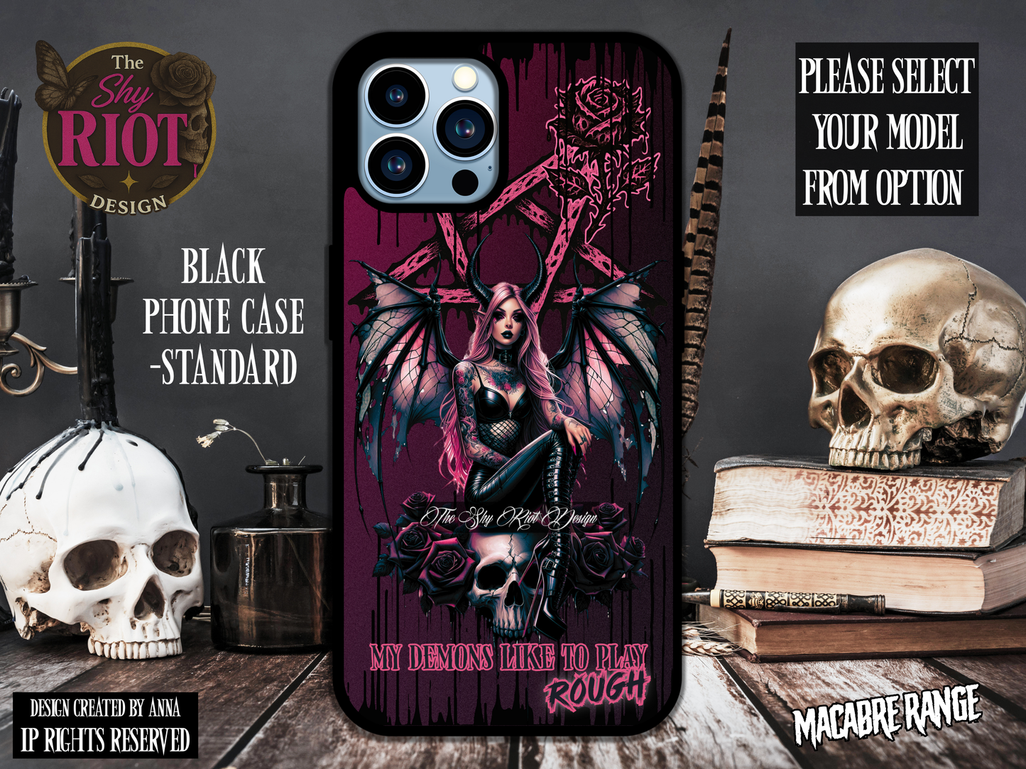 Demons Play Rough - Standard Phone Case