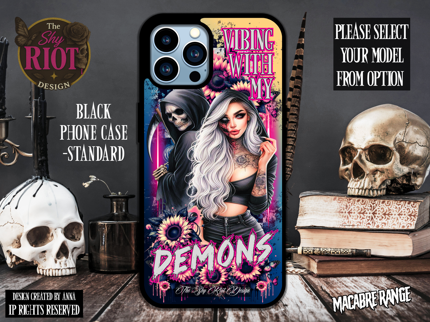 Vibing With My Demons - Standard Phone Case