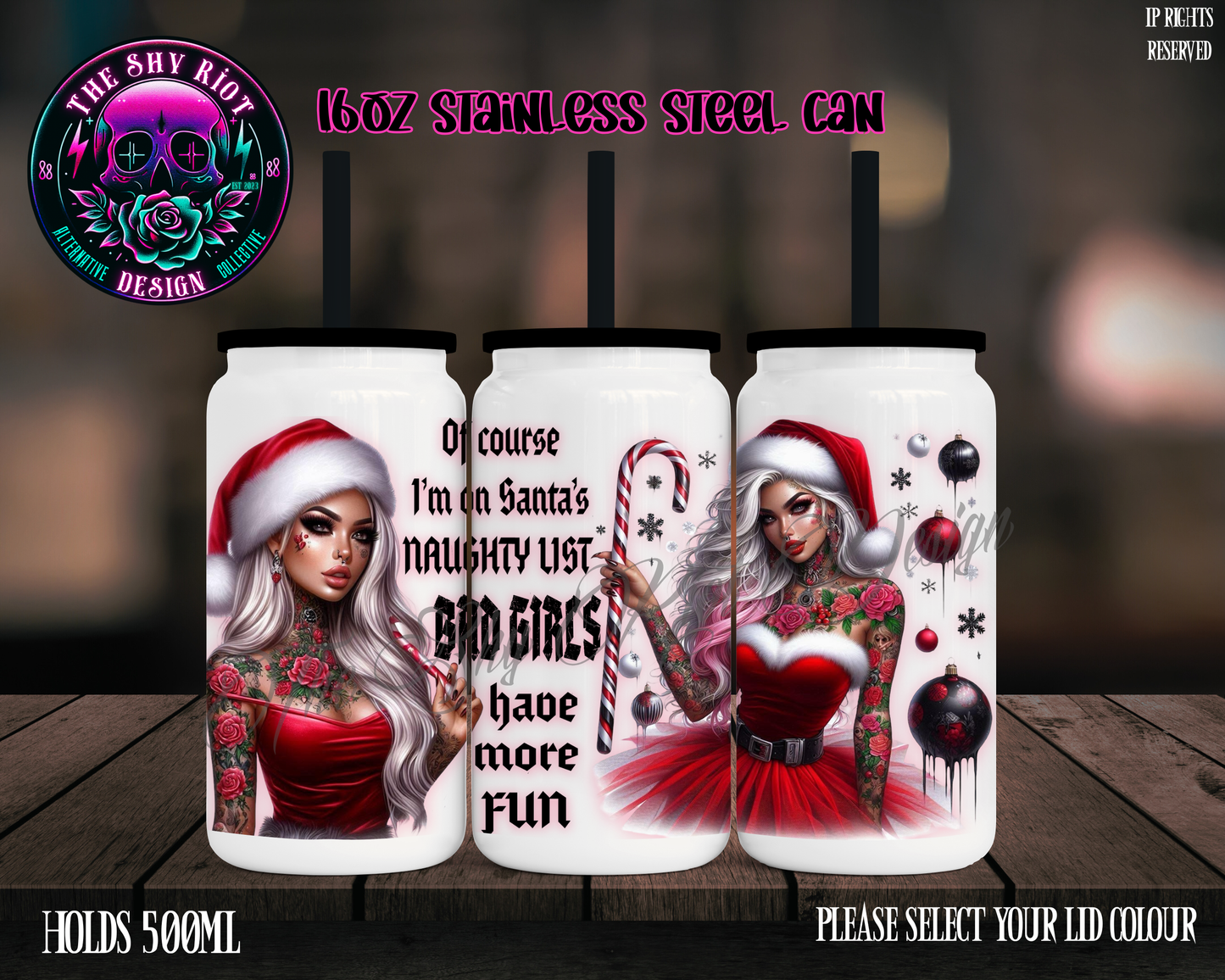 Naughty List - 16oz Libbey Stainless Can