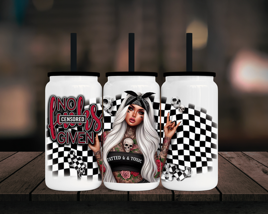 No F*cks Given - 16oz Libbey Stainless Can