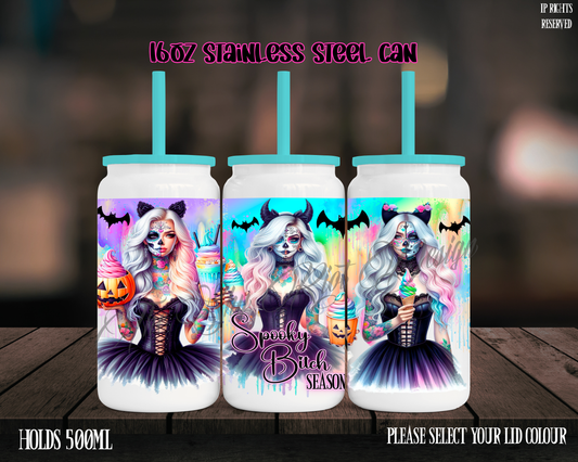 Spooky B*tch Season - 16oz Libbey Stainless Can