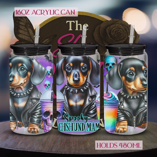 16oz - Spooky Doxie Mama Punk Pup