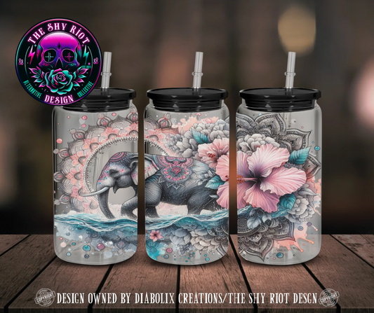 16oz - Elephant Mandala