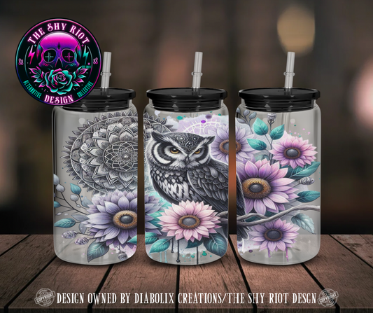 16oz - Boho Mandala Owl