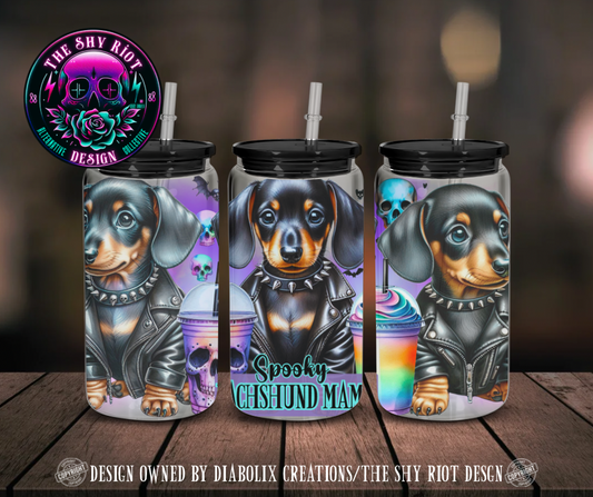 16oz - Spooky Doxie Mama Punk Pup