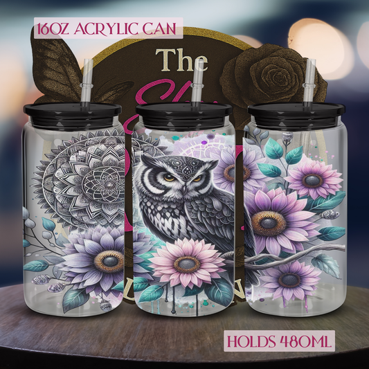 16oz - Boho Mandala Owl