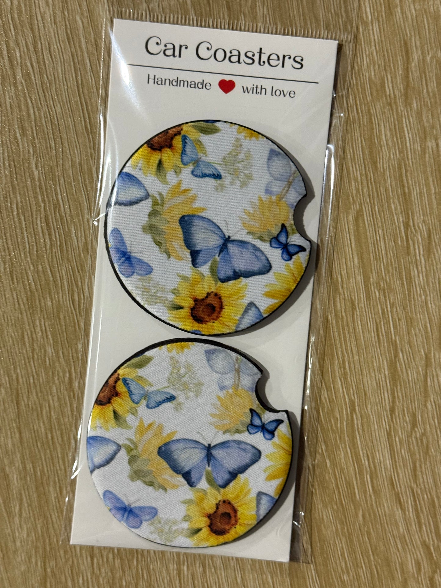 Butterflies n Sunflowers - Car Coasters