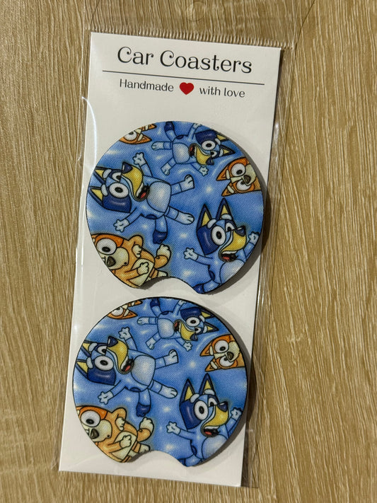 Cartoon Heeler - Car Coasters