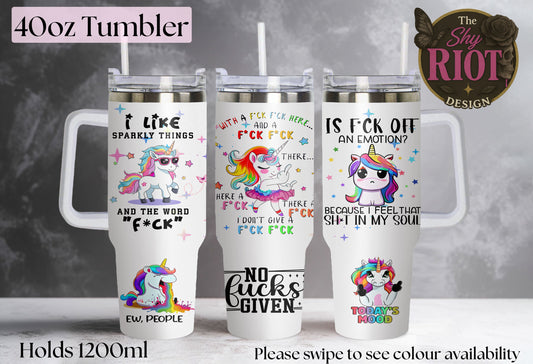 Sparkles, Swears & No Fcks Unicorn - 40oz