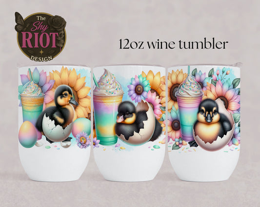 12oz wine tumbler - Little Duckies