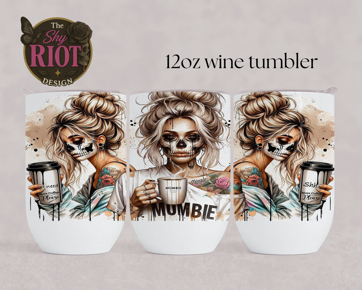 12oz wine tumbler - Mumbie