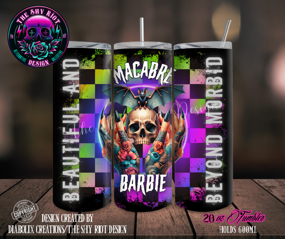 20oz Tumbler - Macabre Barbie