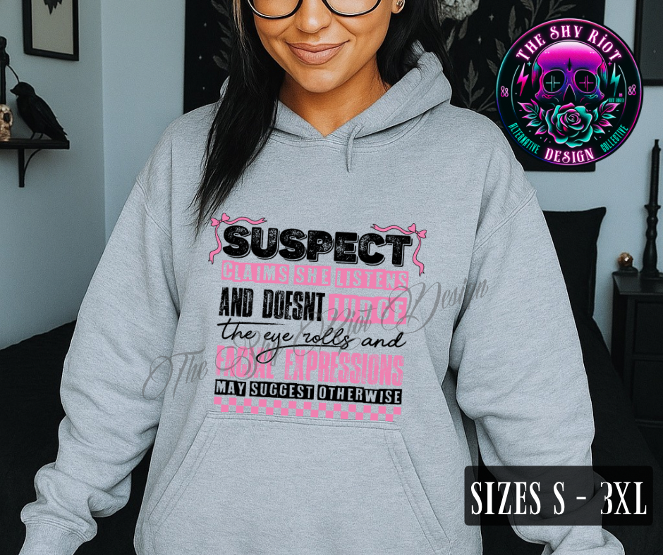 Suspect Listener - Hoodie (on grey)
