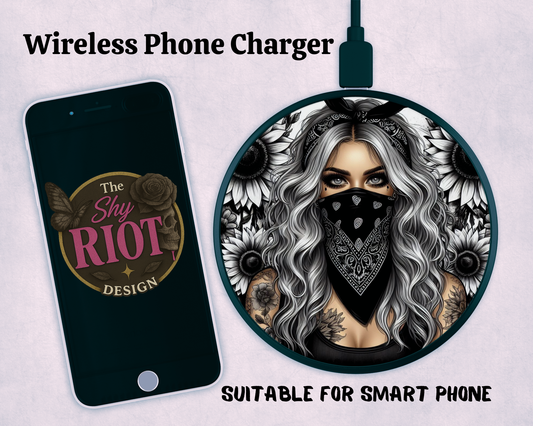 Wireless charger - Masked & Unbothered