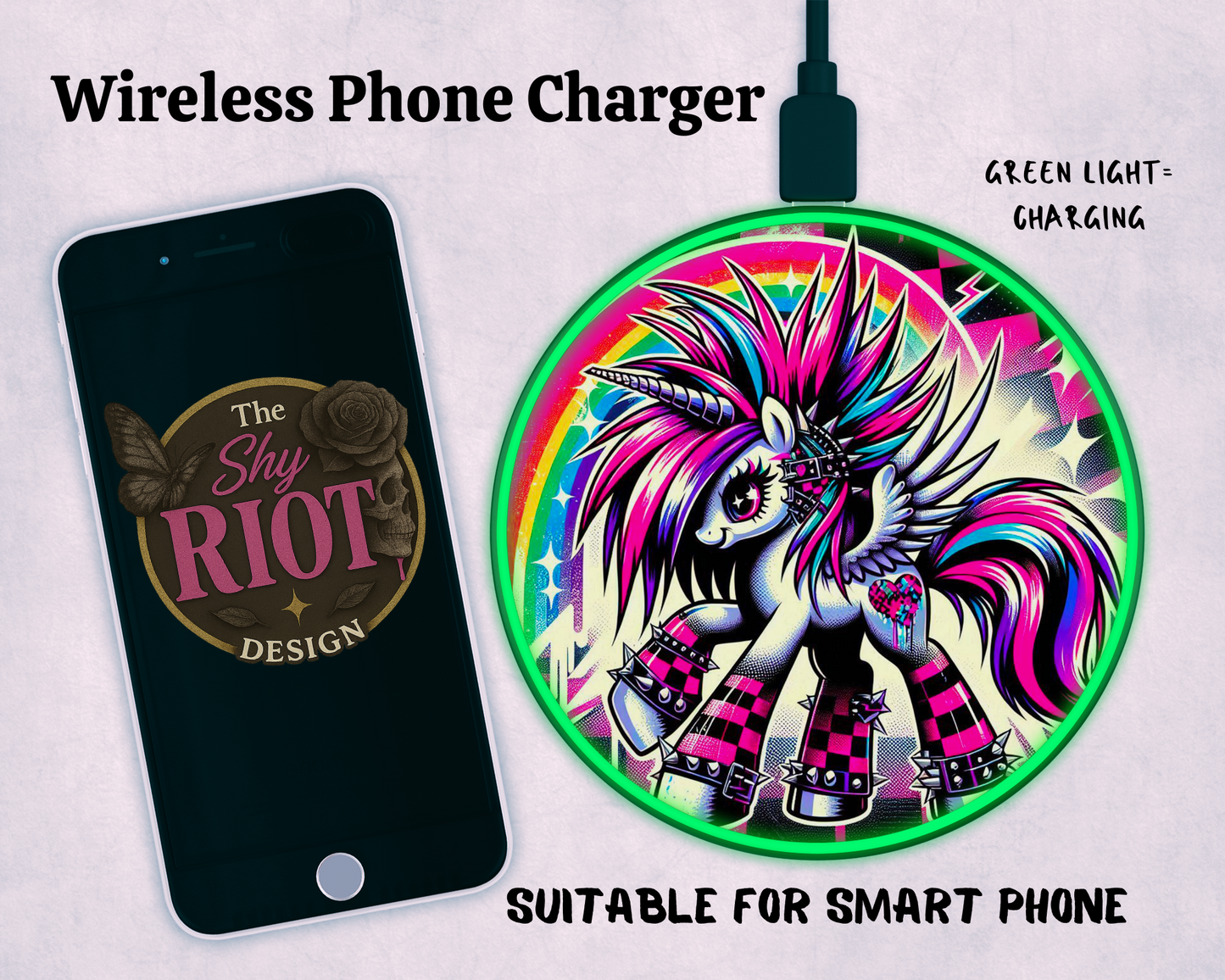Wireless charger - Unicorn Riot