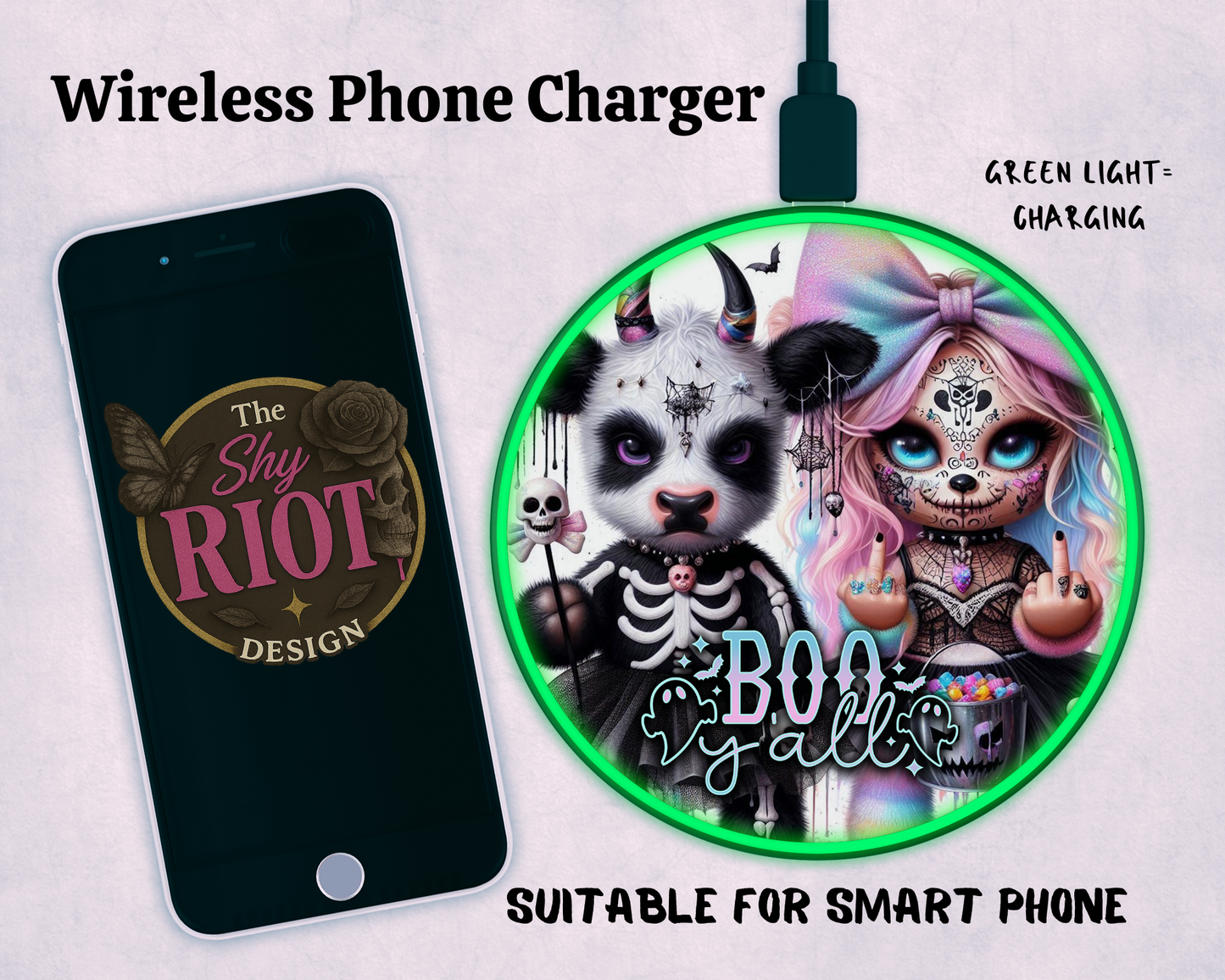 Wireless charger - Boo Y’all