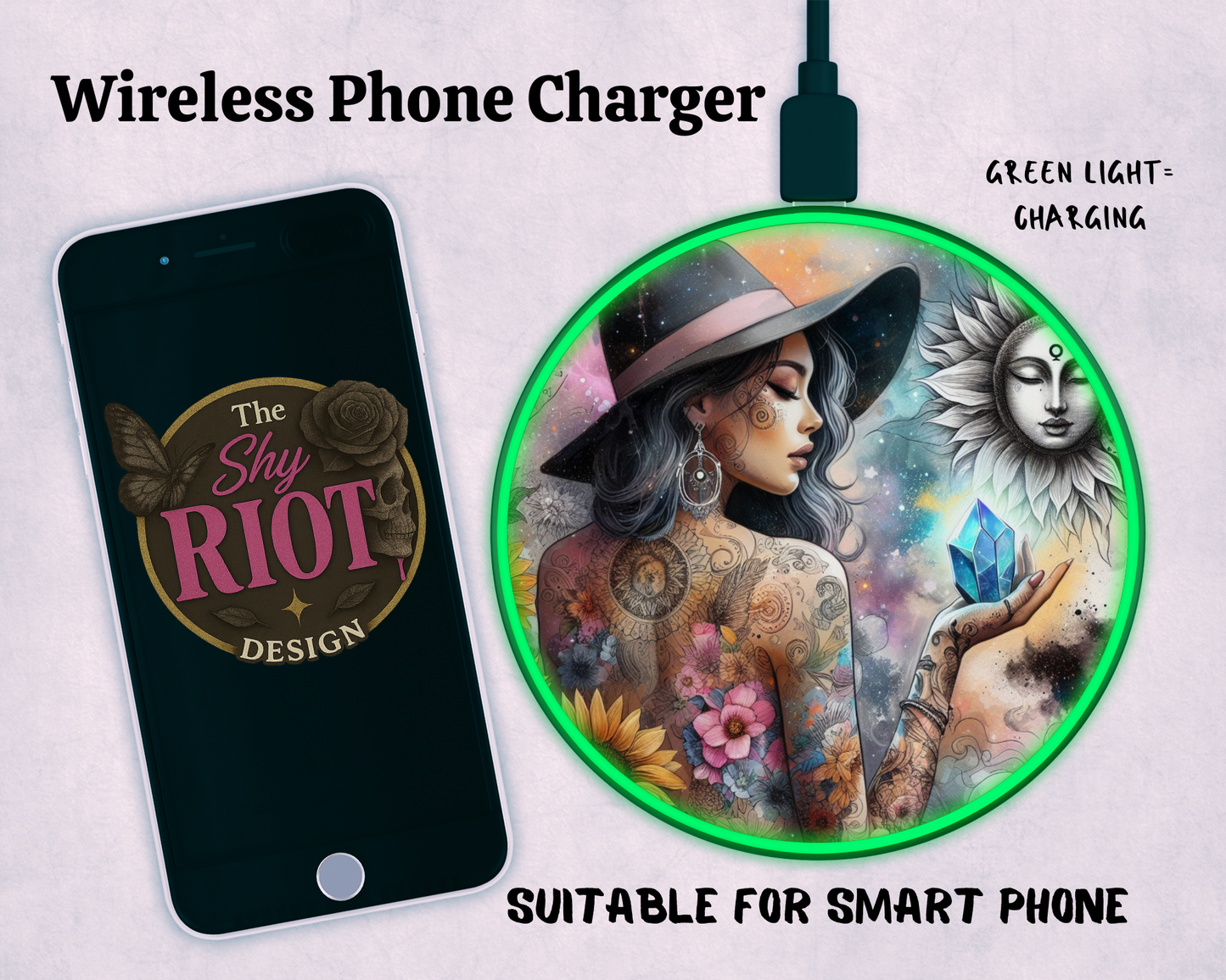 Wireless charger - Mystic Bloom