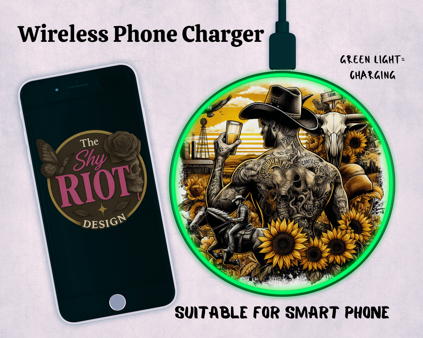 Wireless charger - Cowboy Chaos