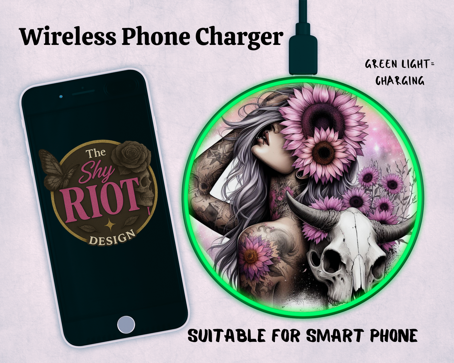 Wireless charger - Sunflower Siren