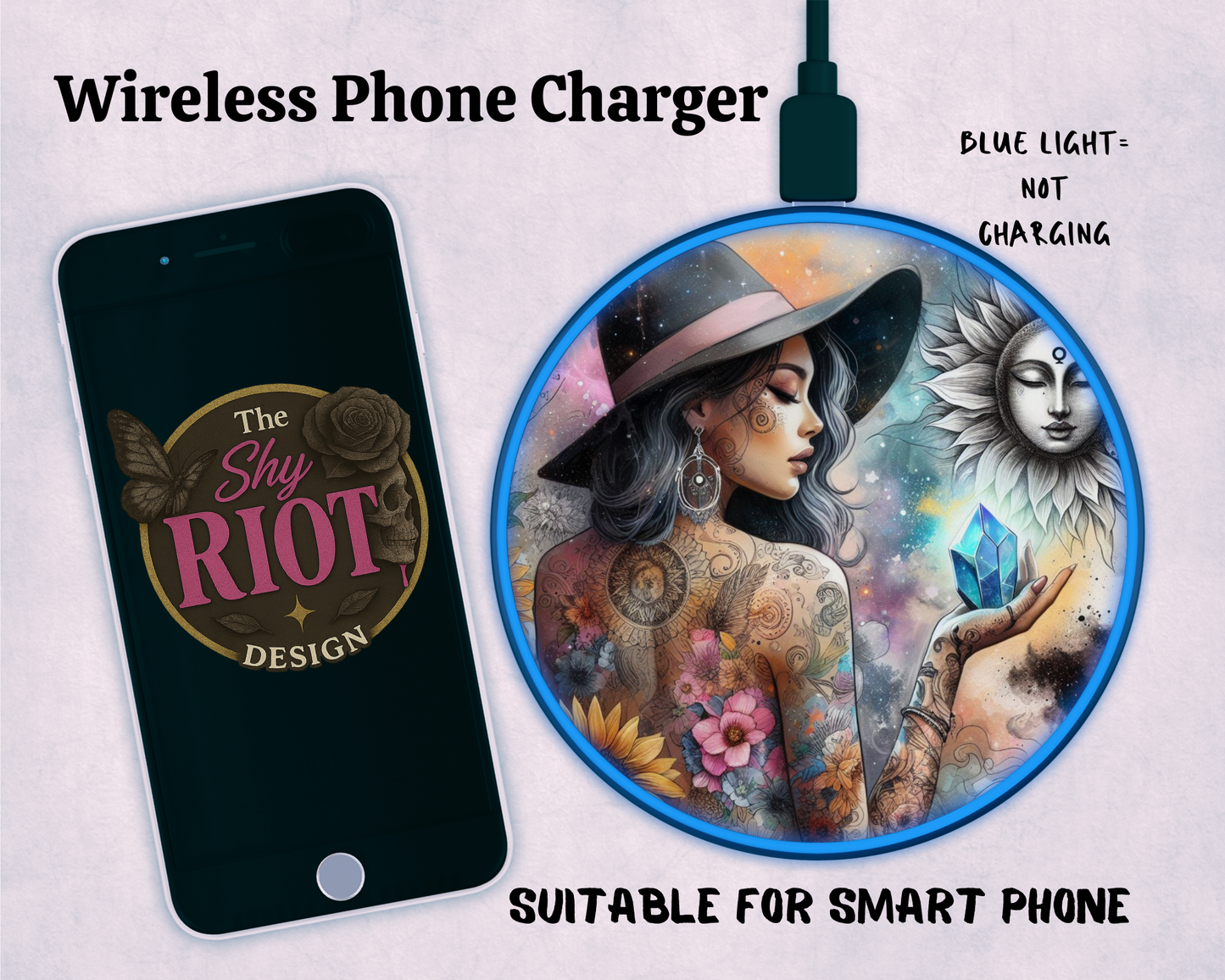 Wireless charger - Mystic Bloom