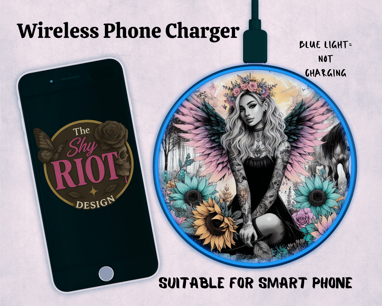 Wireless charger - Tattooed Seraph