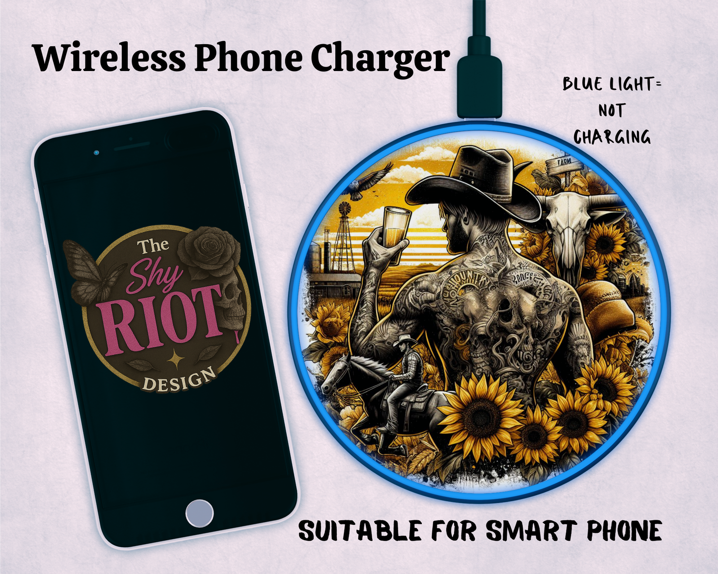 Wireless charger - Cowboy Chaos