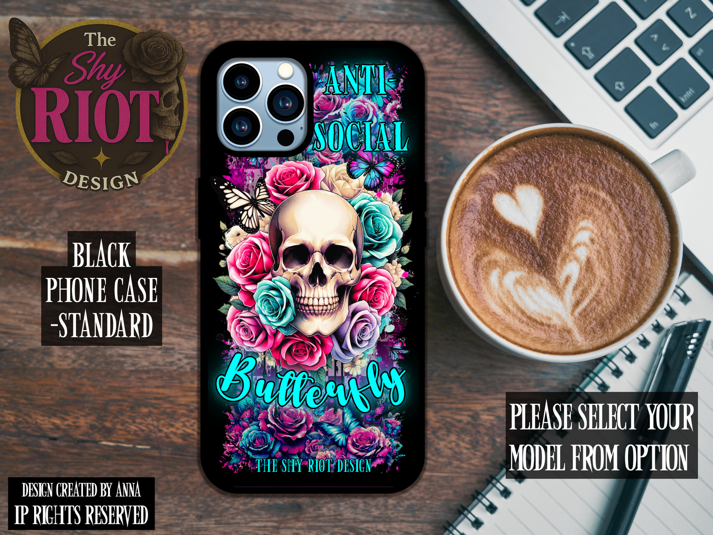 Anti-Social Butterfly - Standard Phone Case